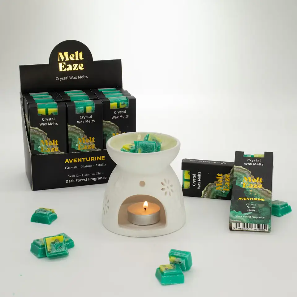 Pastilhas de Cera Aromática c/ Cristais para Derreter 50gr - Floresta Negra + Aventurina 3