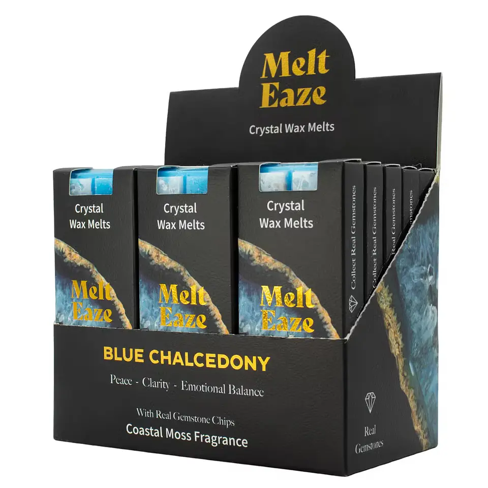Pastilhas de Cera Aromática c/ Cristais para Derreter 50gr - Musgo Costeiro + Calcedónia Azul 1