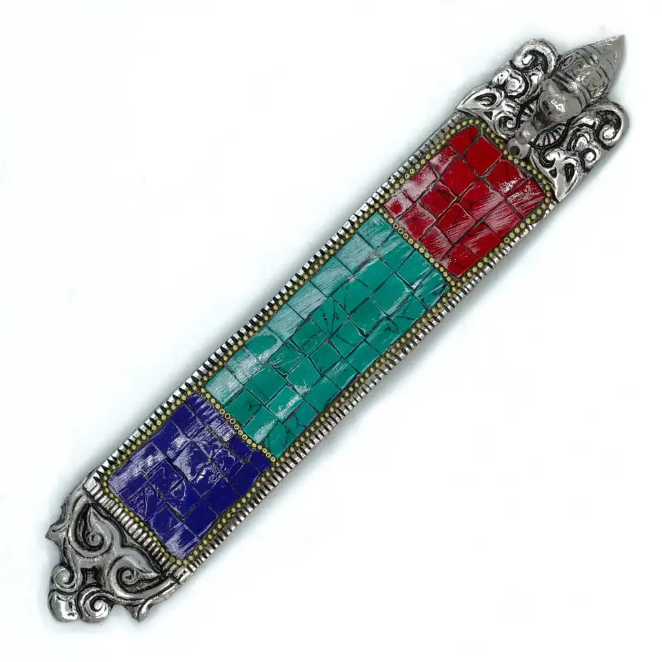 Porta-Incensos de Decoração Tibetana - Clássico Longo c/ Elefante 23cm 1