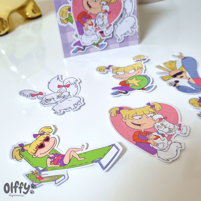 Set Stickers Angelica (Los Rugrats)