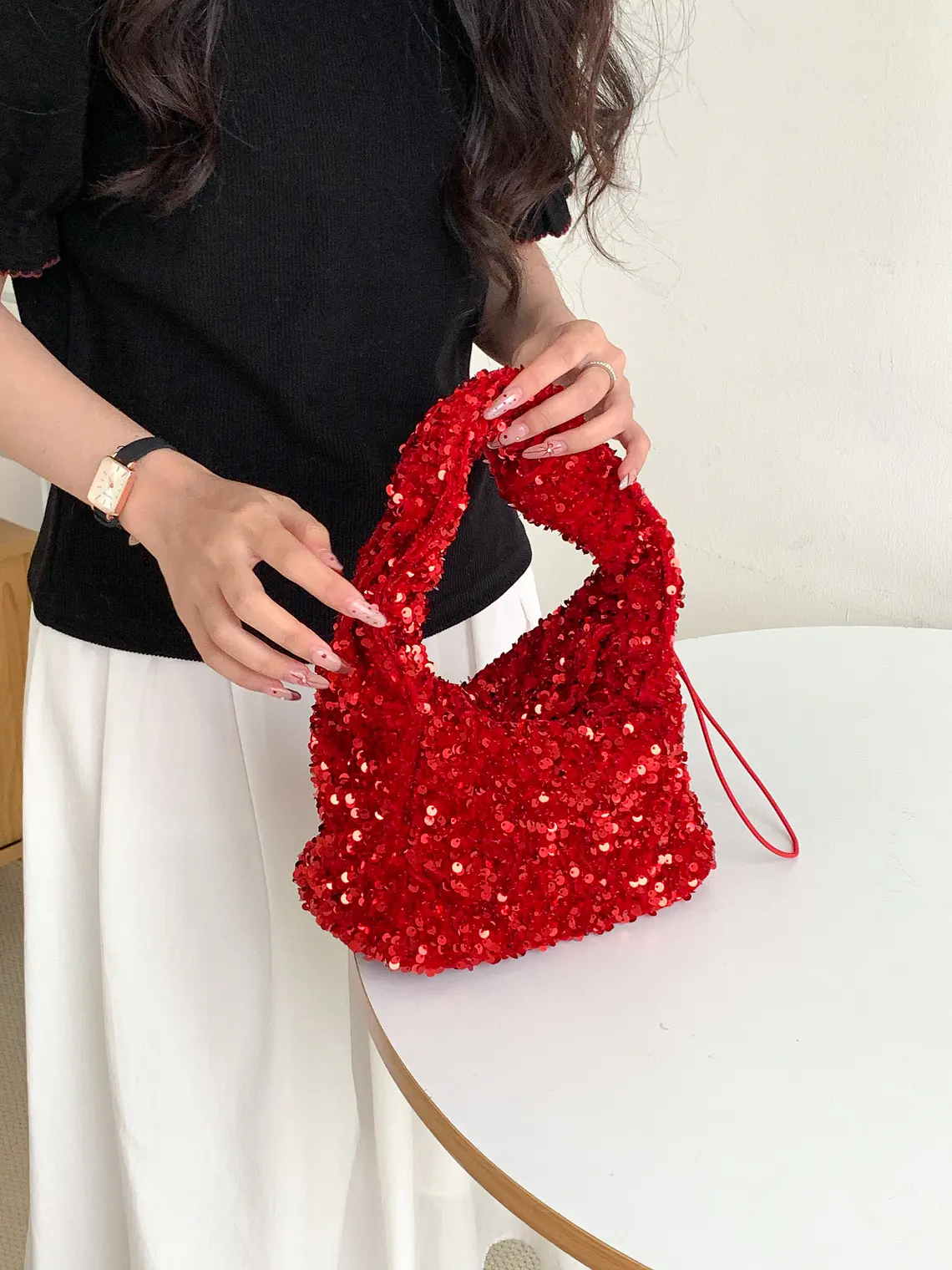 Bolso Hobo de Lentejuelas 'Destello' - Suave, Ligero y con Brillo Propio 8