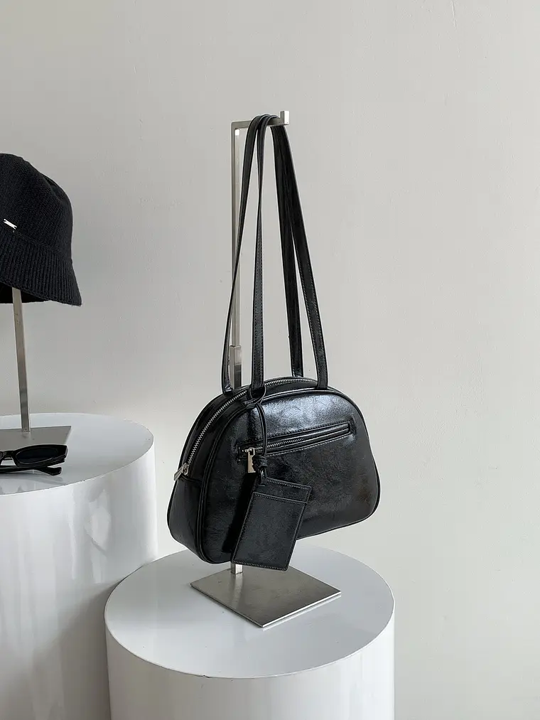 Bolso Bowling 'Arco' con Cartera Colgante - Estilo Retro Urbano & Funcional 2