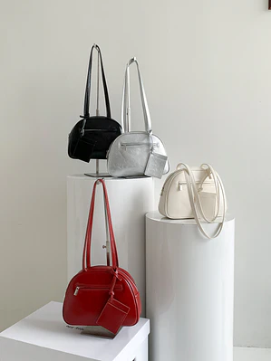 Bolso Bowling 'Arco' con Cartera Colgante - Estilo Retro Urbano & Funcional