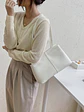 Cartera tote mujer estilo coreano, diseño retro minimalista de gran capacidad, uso hombro - Miniatura 5