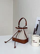 Bolso Bucket de Lona con Ribetes de Cuero PU - Casual, Ligero & Versátil - Miniatura 2