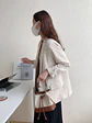 Bolso Bucket de Lona con Ribetes de Cuero PU - Casual, Ligero & Versátil - Miniatura 4