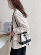 Bolso Bucket de Lona con Ribetes de Cuero PU - Casual, Ligero & Versátil - Miniatura 11