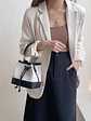 Bolso Bucket de Lona con Ribetes de Cuero PU - Casual, Ligero & Versátil - Miniatura 10