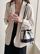 Bolso Bucket de Lona con Ribetes de Cuero PU - Casual, Ligero & Versátil - Miniatura 12