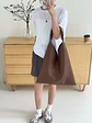 Bolso Hobo Triangular con Asa Fruncida — Estilo Minimalista Urbano - Miniatura 4
