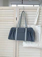Bolso Boston de Nylon con Bolsillos Laterales Fruncidos — Estilo Urbano Funcional - Miniatura 7
