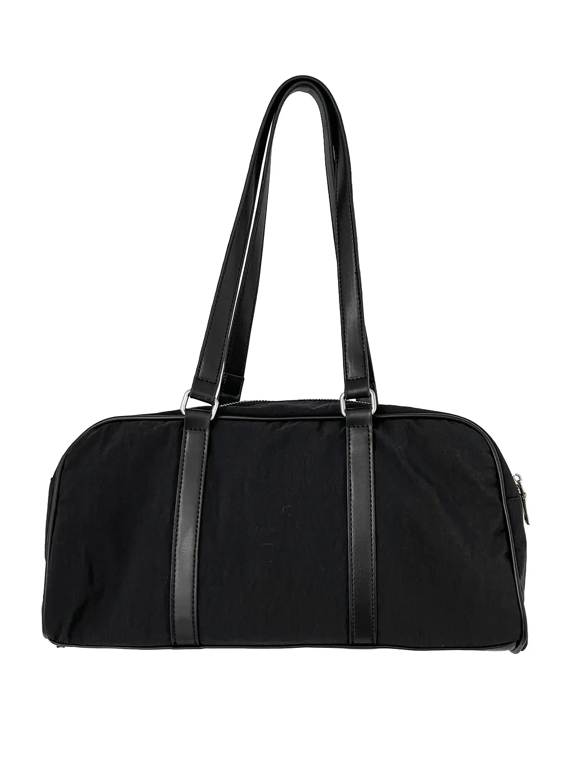 Bolso Boston de Nylon con Bolsillos Laterales Fruncidos — Estilo Urbano Funcional 3