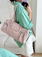 Bolso Boston de Nylon con Bolsillos Laterales Fruncidos — Estilo Urbano Funcional - Miniatura 12