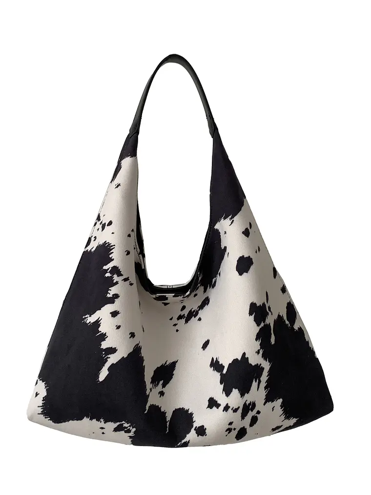 Bolso Hobo de Tela con Estampado Animal Print — Estilo Urbano Individual 2