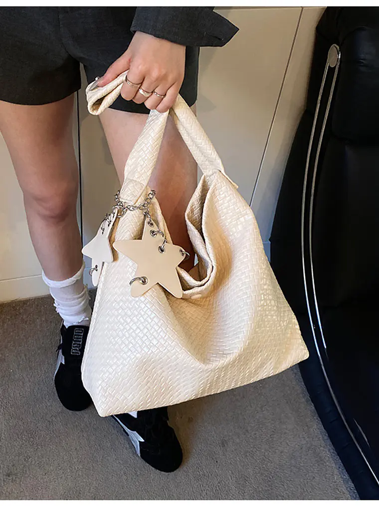Bolso Hobo Textura Tejida — Gran Capacidad, Estilo Urbano 3