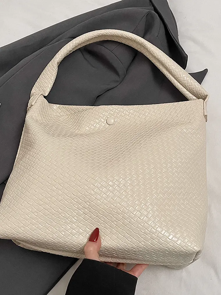 Bolso Hobo Textura Tejida — Gran Capacidad, Estilo Urbano 1