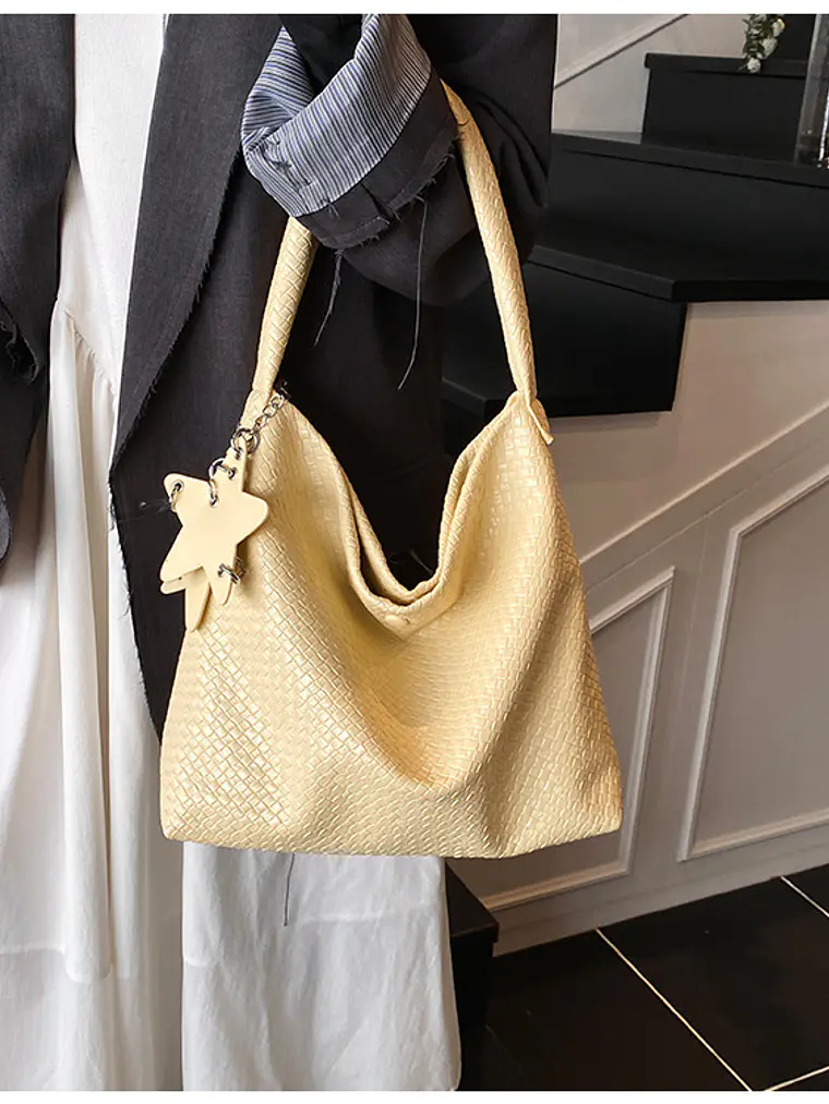 Bolso Hobo Textura Tejida — Gran Capacidad, Estilo Urbano 8