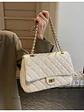 Bolso de hombro acolchado con cadena dorada — estilo clásico atemporal - Miniatura 9