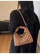 Bolso de ante con estampado de lunares, lazo decorativo y cierre magnético — estilo dulce y versátil - Miniatura 6
