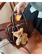 Bolso Boston mini con asas anudadas y correa larga — estilo retro street - Miniatura 7
