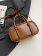 Bolso Boston mini con asas anudadas y correa larga — estilo retro street - Miniatura 11