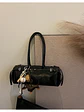 Bolso Cilíndrico con Colgante Deportivo — Estilo Urbano con Textura Encerada - Miniatura 1