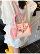 Bolso Estructurado Bicolor con Textura Granulada — Diseño Clásico y Femenino - Miniatura 4