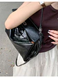 Bolso tipo Kelly de cuero sintético con cerradura giratoria — estructura clásica en dos tamaños - Miniatura 4