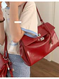 Bolso tipo Kelly de cuero sintético con cerradura giratoria — estructura clásica en dos tamaños - Miniatura 9