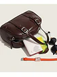 Bolso de mano tipo cápsula con hebillas plateadas y costuras decorativas — estilo retro coreano - Miniatura 8