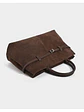 Bolso tote de gamuza con cinturón decorativo y asa tubular — volumen generoso, estilo sobrio - Miniatura 6