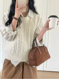 Bolso Boston de gamuza con asa tubular doble y cierre lateral — estilo retro occidental - Miniatura 3