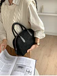 Bolso Boston de gamuza con asa tubular doble y cierre lateral — estilo retro occidental - Miniatura 7