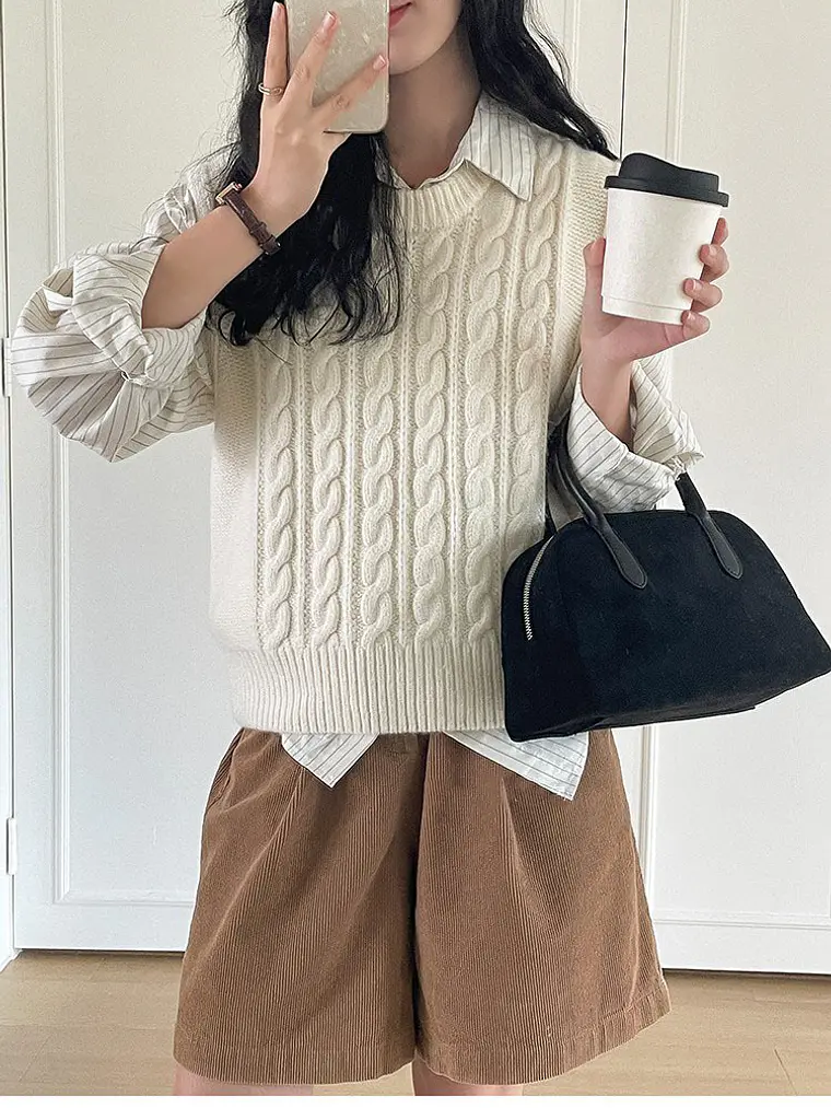 Bolso Boston de gamuza con asa tubular doble y cierre lateral — estilo retro occidental 6