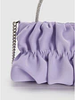 Bolso nube plisado con asa de strass y cadena plateada - Miniatura 10