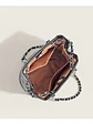 Bolso cubo acolchado rombo cadena plateada - Miniatura 4