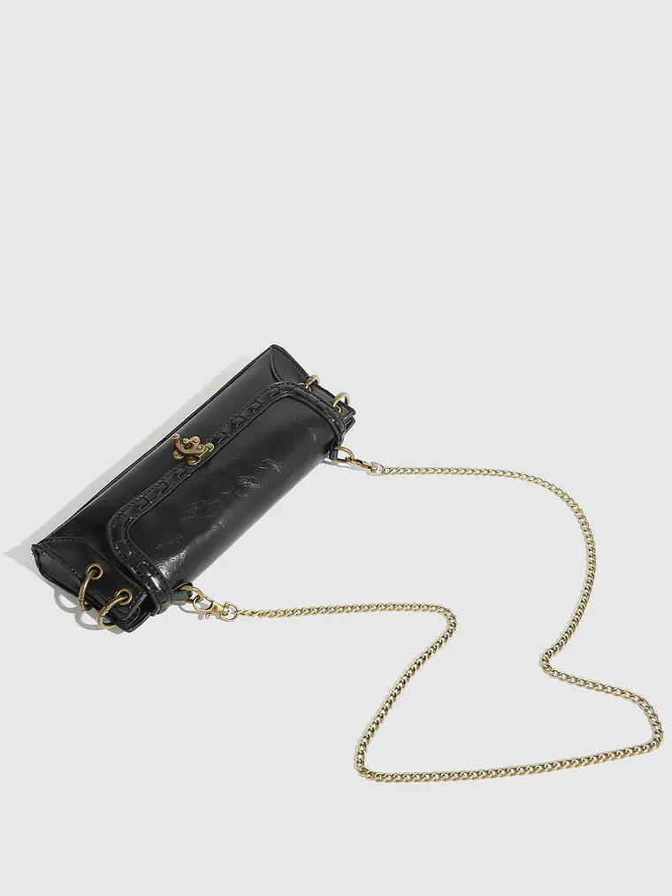Bolso Clutch Retro Abatible con Cadena Dorada 17