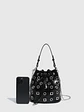 Bolso Bucket con Ojales Metálicos · Correa de Cadena · Estilo Urbano - Miniatura 3