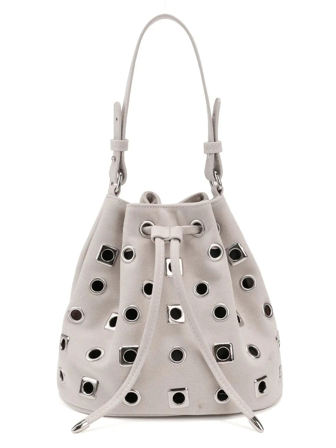 Bolso Bucket con Ojales Metálicos · Correa de Cadena · Estilo Urbano 11