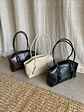 Bolso de Hombro Rectangular · Asas Largas con Nudo · Estilo Urbano Minimalista - Miniatura 1