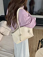 Bolso de Hombro Rectangular · Asas Largas con Nudo · Estilo Urbano Minimalista - Miniatura 12
