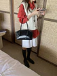 Bolso de Hombro Rectangular · Asas Largas con Nudo · Estilo Urbano Minimalista - Miniatura 4