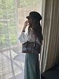 Bolso de Hombro Rectangular · Asas Largas con Nudo · Estilo Urbano Minimalista - Miniatura 6