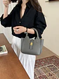 Bolso Tote Estructurado con Cierre Metálico · Correa Ajustable · Estilo Urbano Minimalista - Miniatura 7