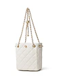 Bolso Bucket Mini Acolchado con Cadena Dorada y Detalle Floral - Miniatura 4