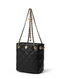 Bolso Bucket Mini Acolchado con Cadena Dorada y Detalle Floral - Miniatura 9
