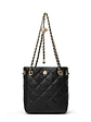 Bolso Bucket Mini Acolchado con Cadena Dorada y Detalle Floral - Miniatura 8