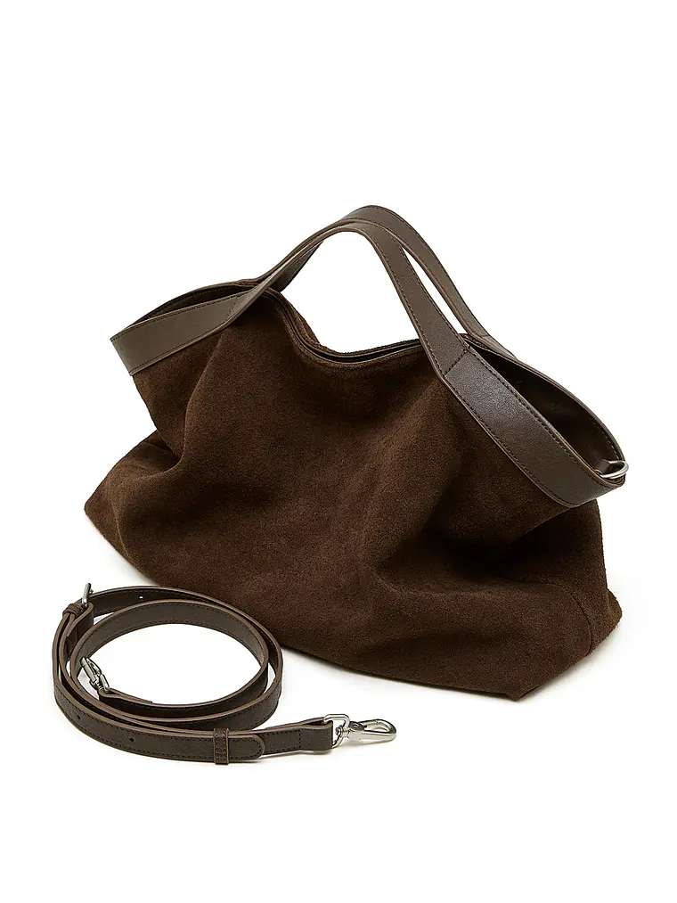 Bolso Tote de Gamuza con Caída Natural · Asas Dobles 24