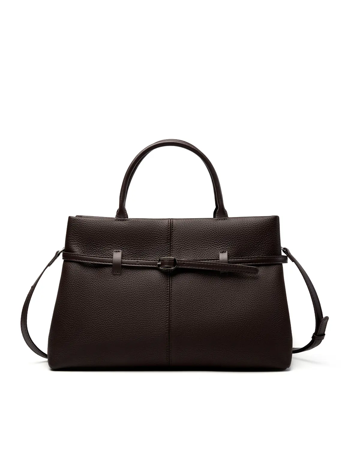 Bolso Tote de Cuero · Cinturón Frontal · Elegancia Estructurada 4