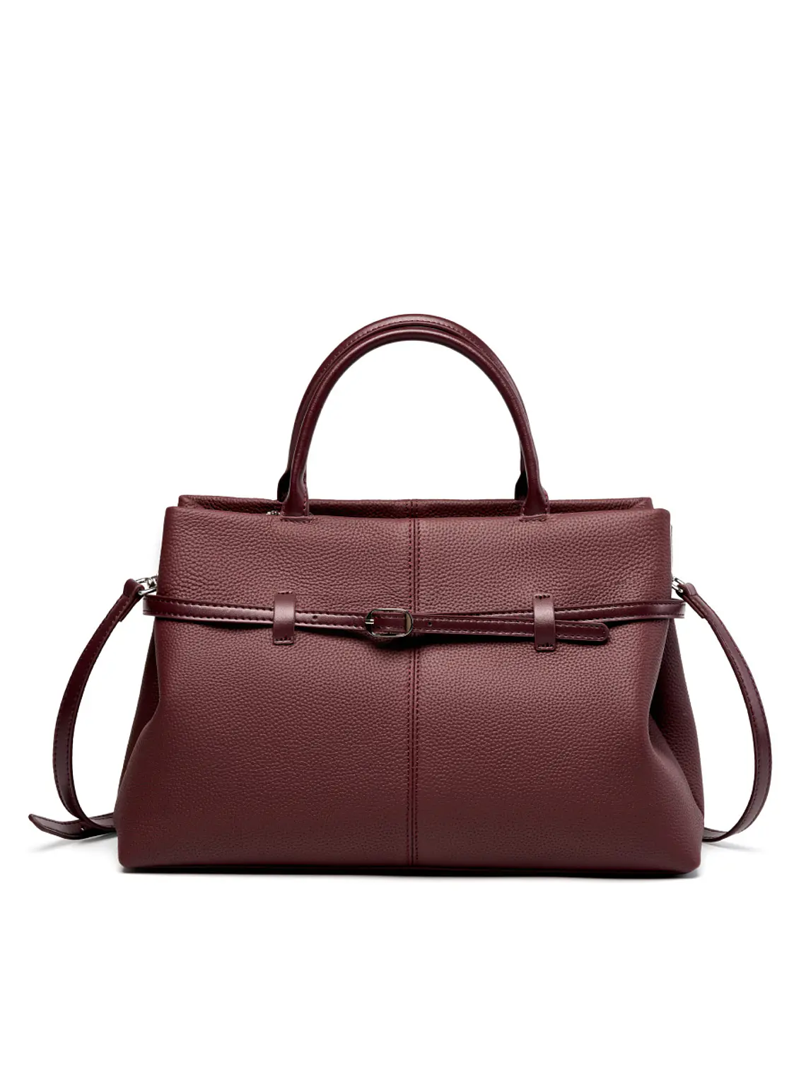 Bolso Tote de Cuero · Cinturón Frontal · Elegancia Estructurada 6